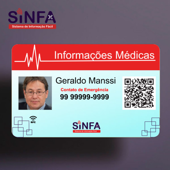 Cartão de Identificação SINFA com QR-Code e NFC: Informações Essenciais Sempre ao Seu Alcance!